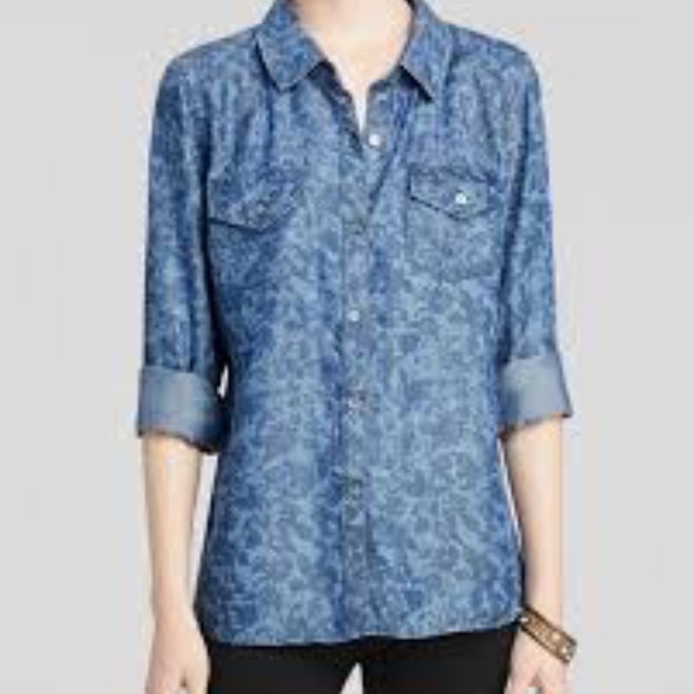 Women's Blue Rails Liam Floral Print Chambray